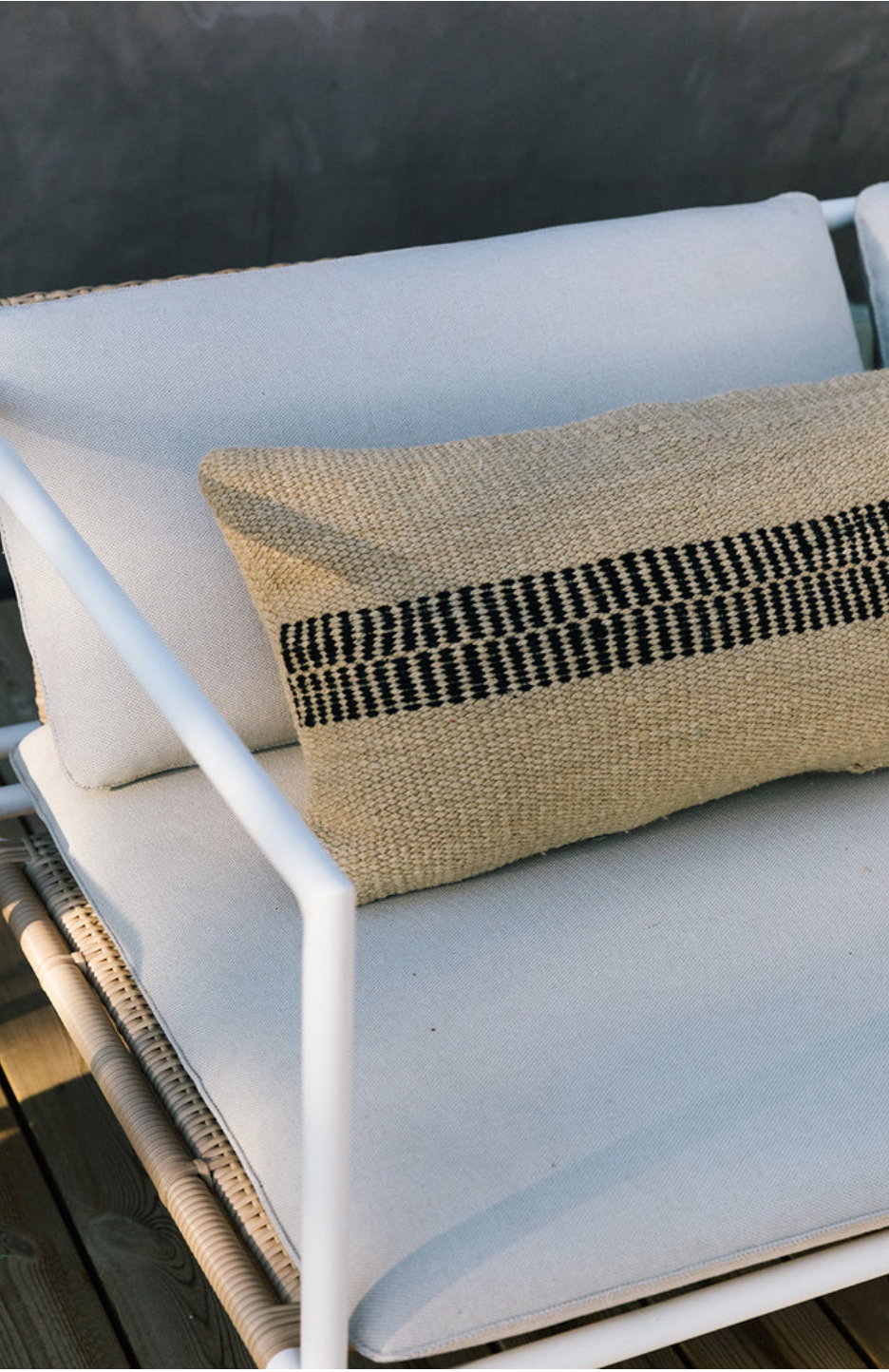 Almohadón Rosana Lumbar XL | Sand & Black