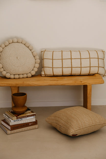 Almohadón Clásico Pom Pom Grande | Natural