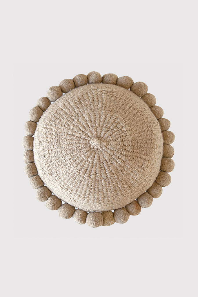 Almohadón Clásico Pom Pom Grande | Sand
