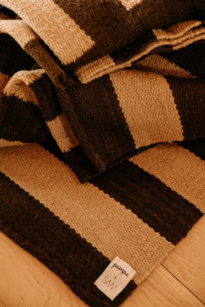 Woven | Camel & Coffee