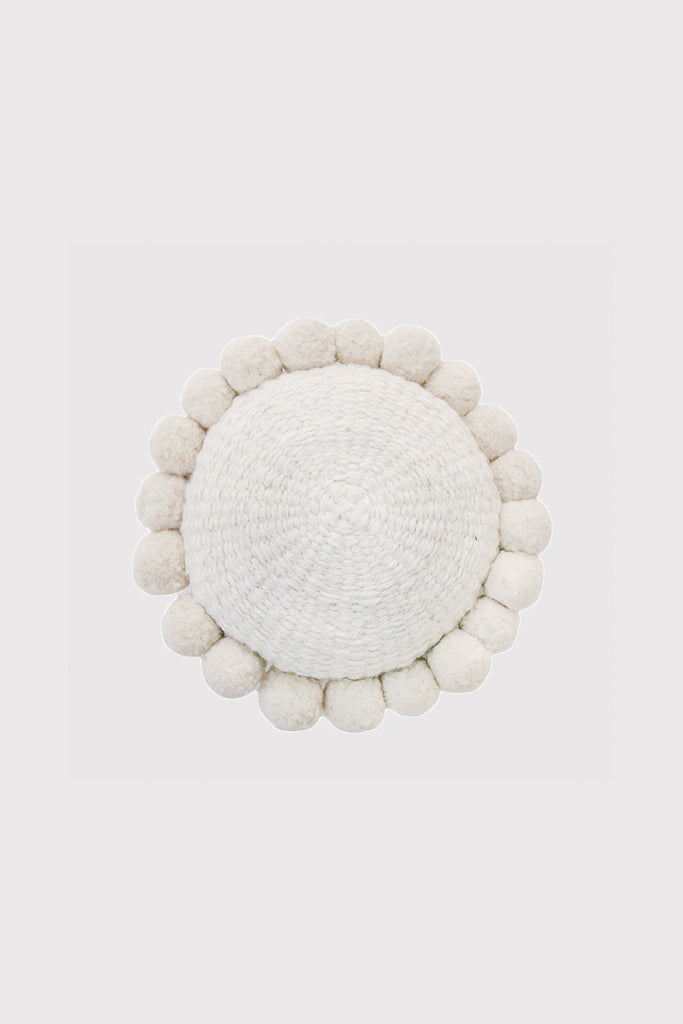 Almohadón Clásico Pom Pom Mini | Natural