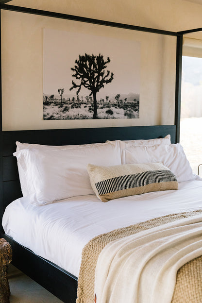 Almohadón Paloma Lumbar XL | Natural, Black & Sand