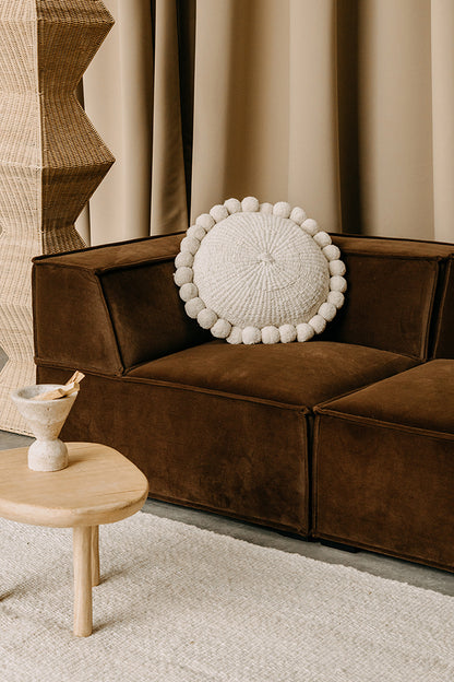 Almohadón Clásico Pom Pom Grande | Natural