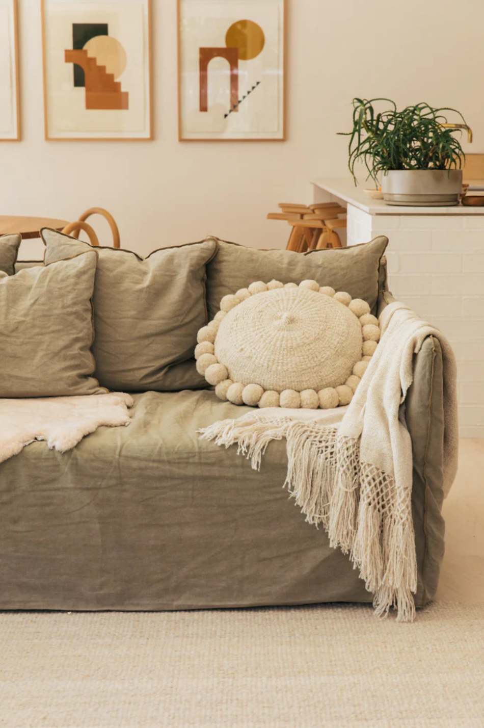 Almohadón Clásico Grande #1 | Natural