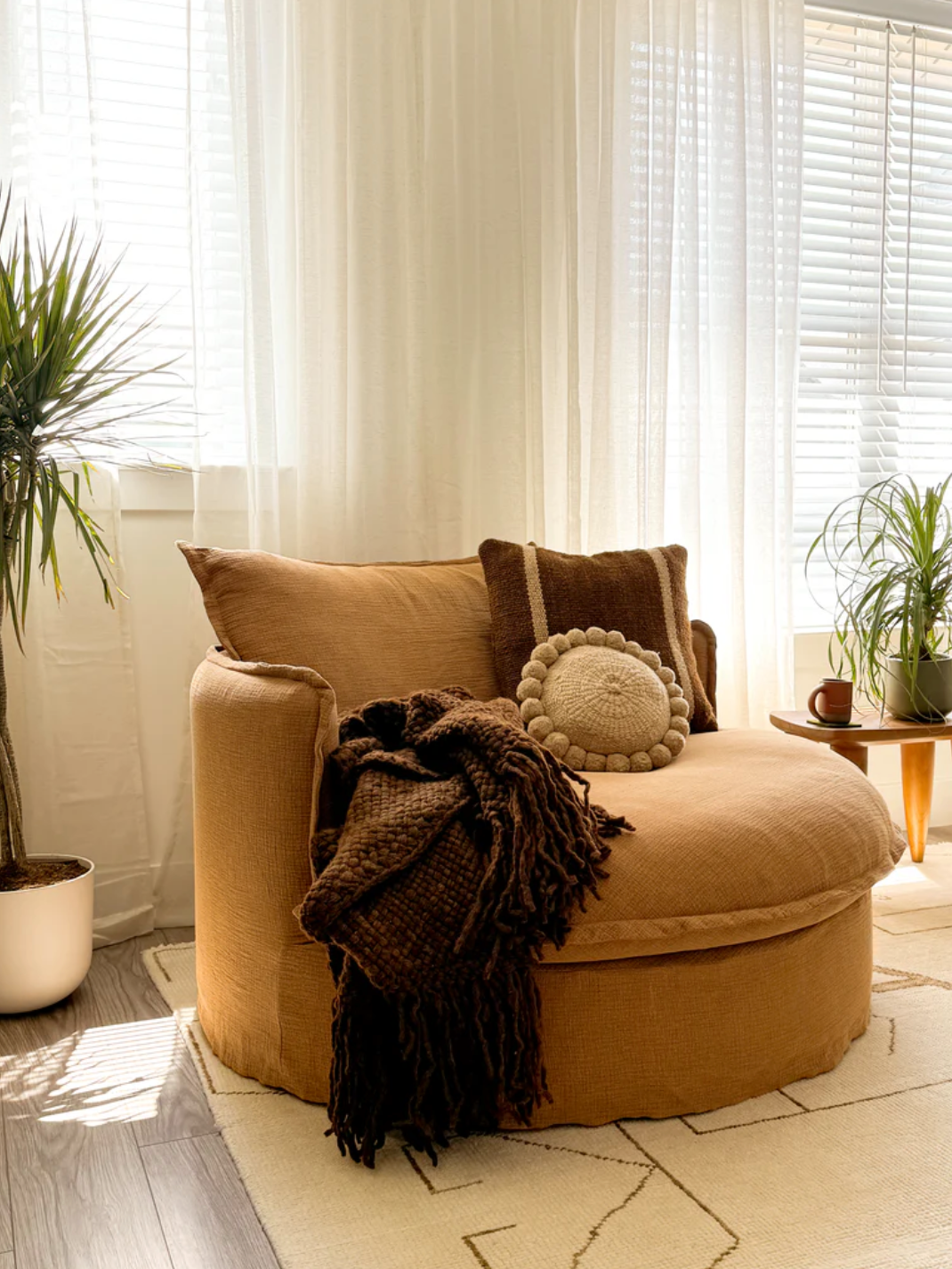 Almohadón Clásico Pom Pom Mini | Sand