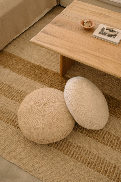 Almohadón Clásico Redondo | Natural