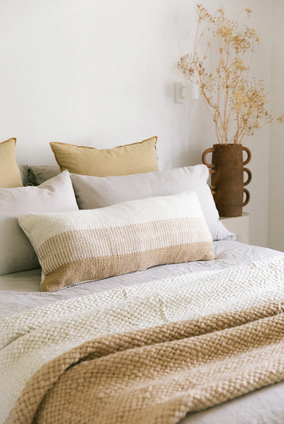 Almohadón Paloma Lumbar XL | Natural & Sand