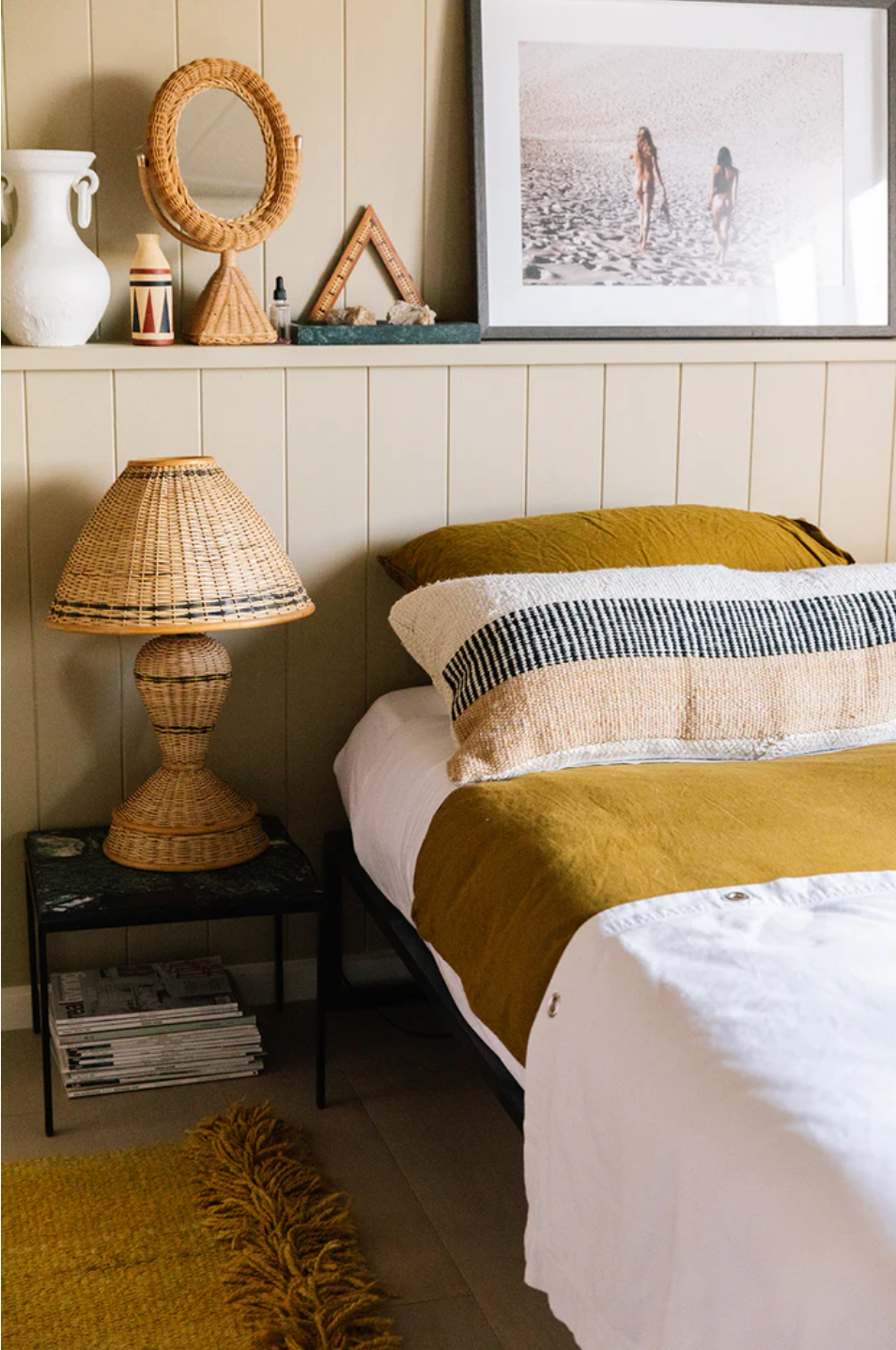 Almohadón Paloma Lumbar XL | Natural, Black & Sand