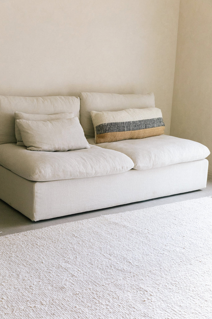 Almohadón Paloma Lumbar XL | Natural, Black & Sand