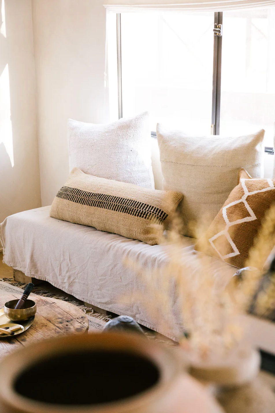 Almohadón Rosana Lumbar XL | Sand & Black