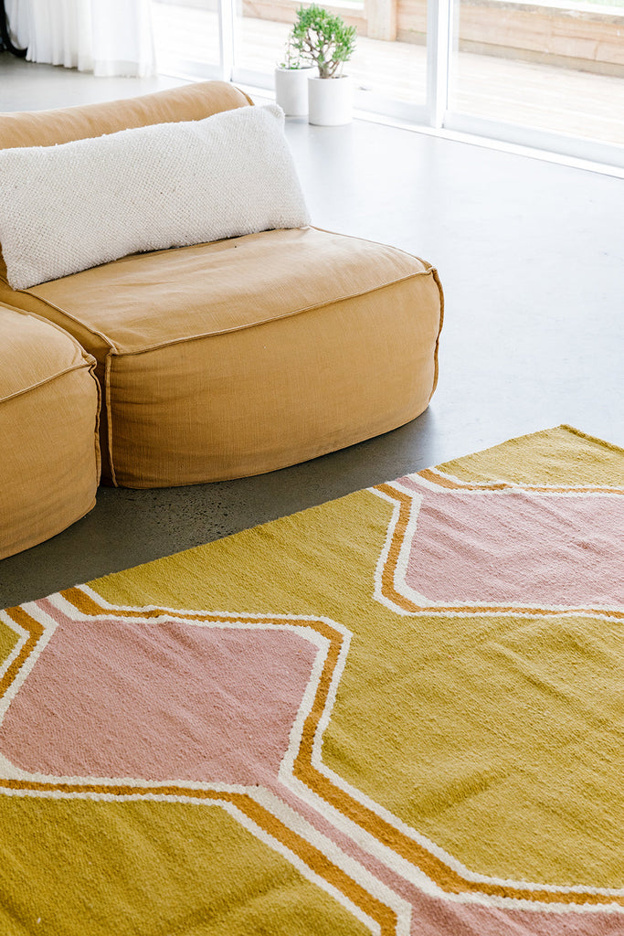 Jimena | Mustard, Dusty Pink, Natural & Copper