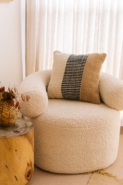 Almohadón Paloma | Natural, Negro & Arena