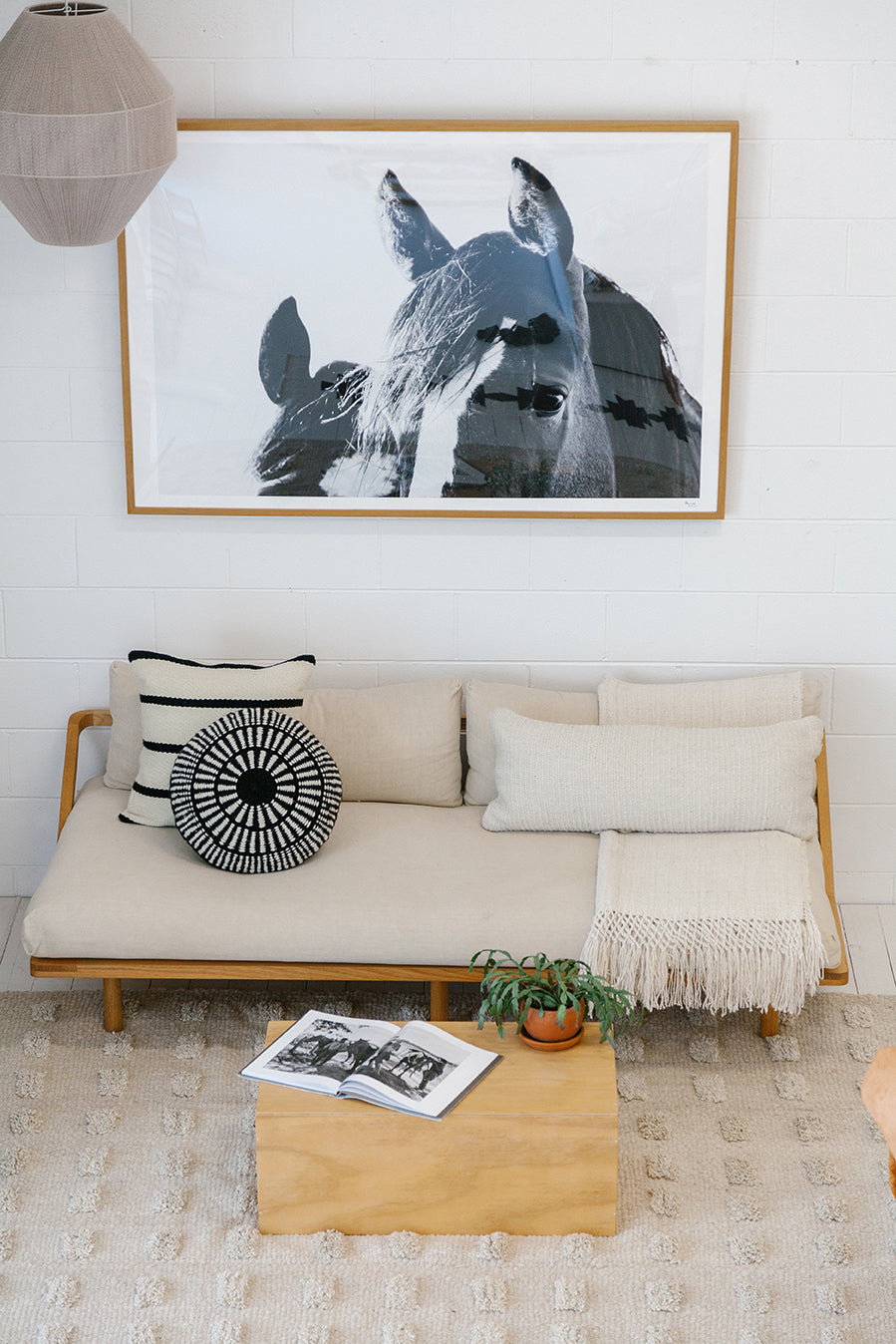 Almohadón Sierra | Natural & Negro