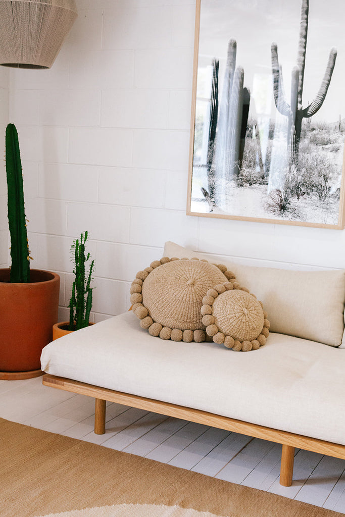 Almohadón Clásico Pom Pom Mini | Sand