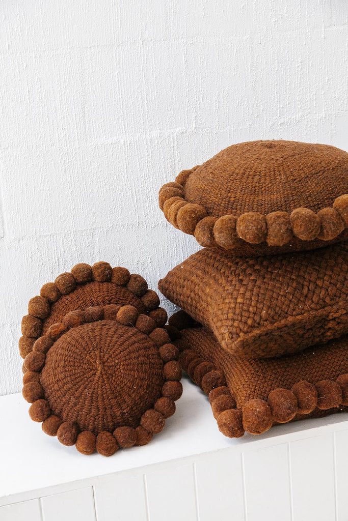 Almohadón Clásico Pom Pom Mini | Rust