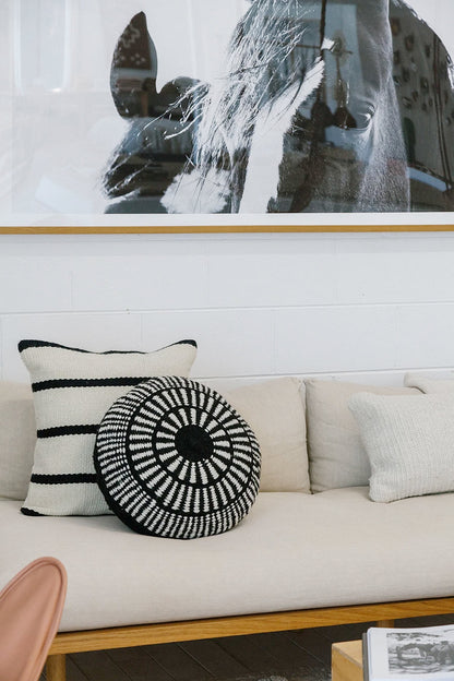 Almohadón Sierra | Natural & Negro