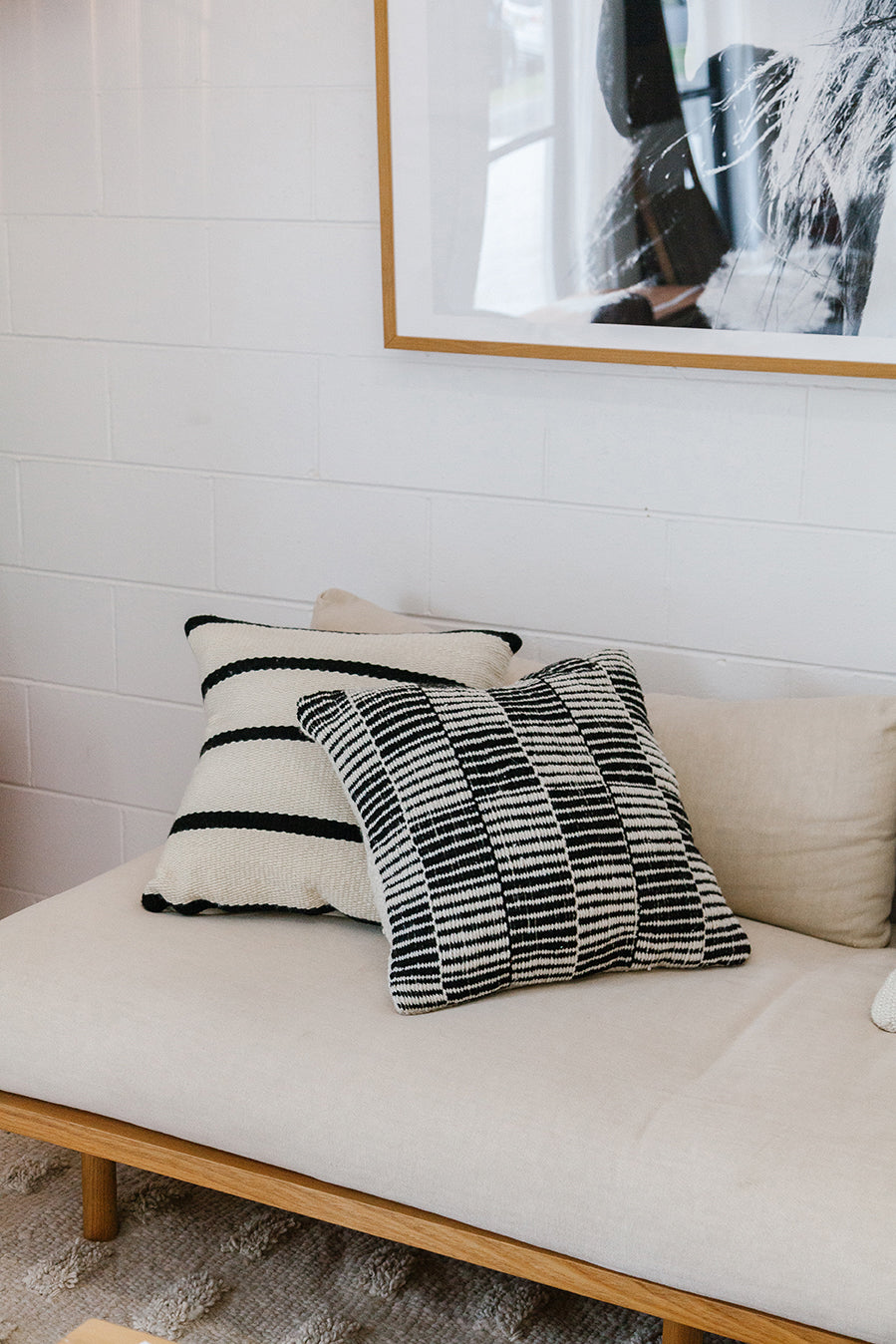 Almohadón Lara | Natural & Negro