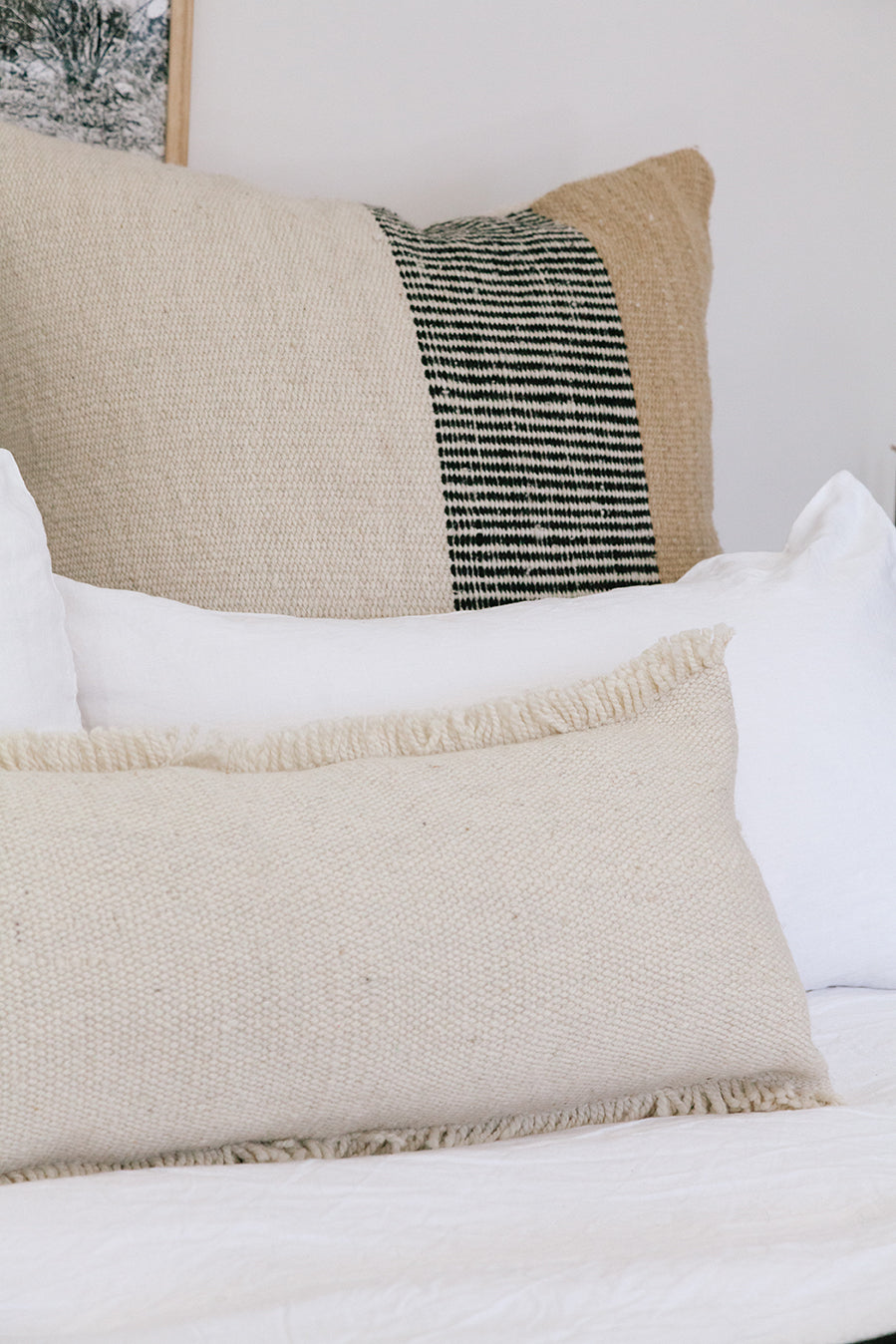 Almohadón Clásico Flecos Lumbar XL | Natural