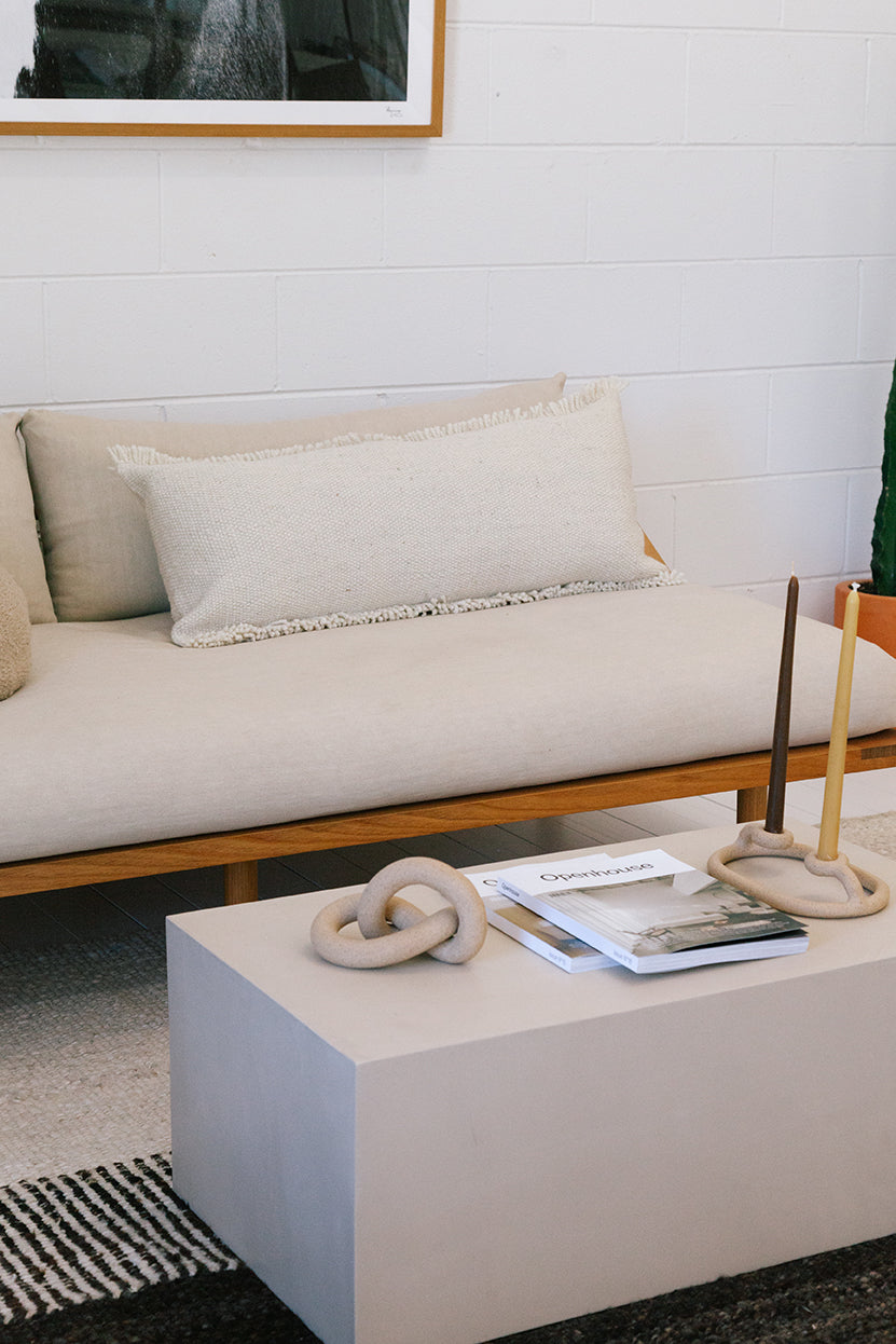 Almohadón Clásico Flecos Lumbar XL | Natural