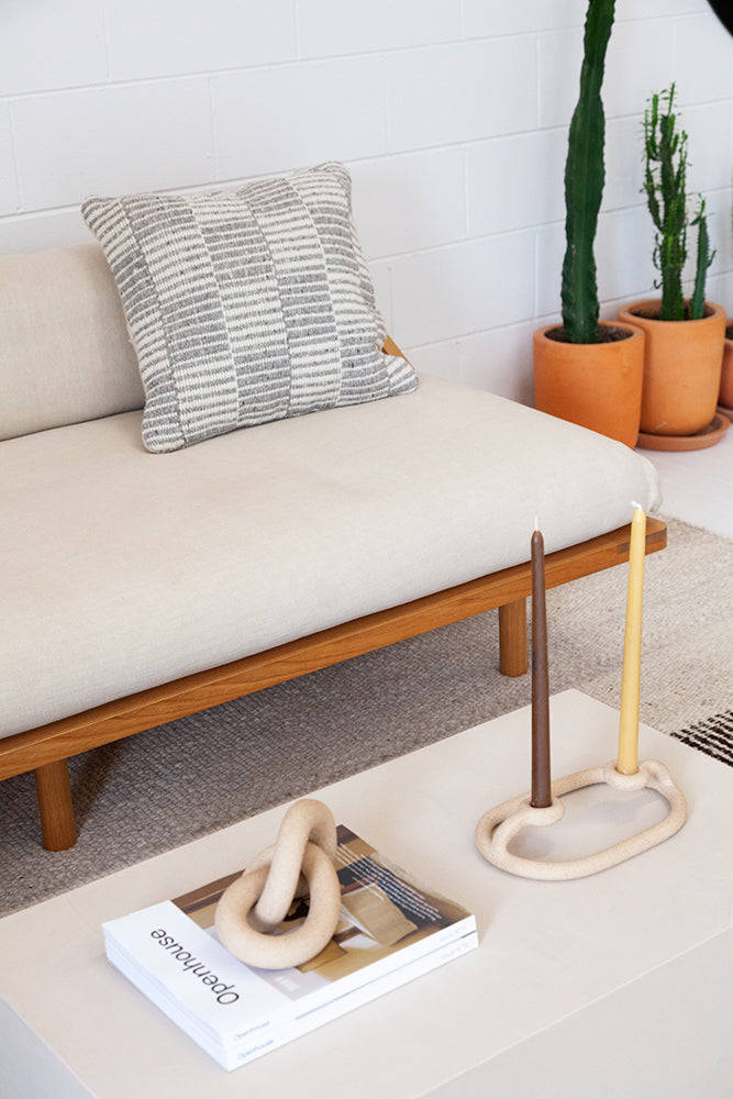 Almohadón Lara | Gris & Natural