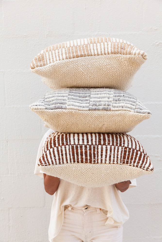 Almohadón Lara | Gris & Natural