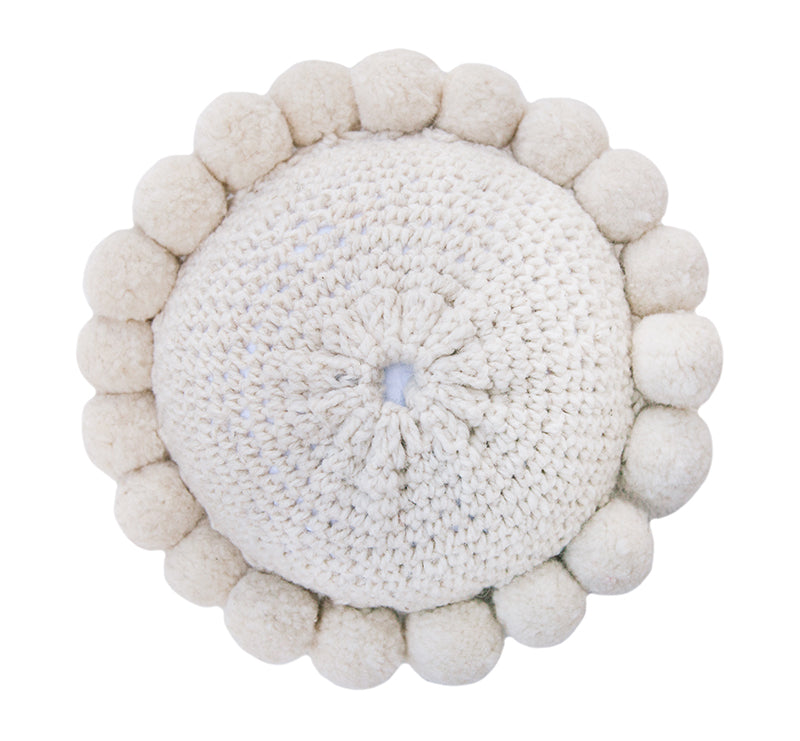 Almohadón Clásico Pom Pom Mini | Natural