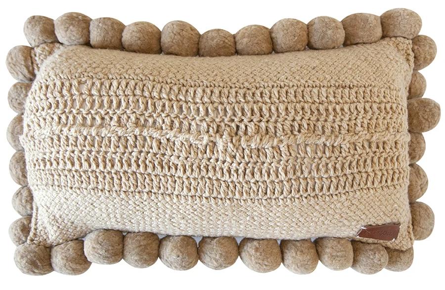 Almohadón Clásico Pom Pom Lumbar | Sand