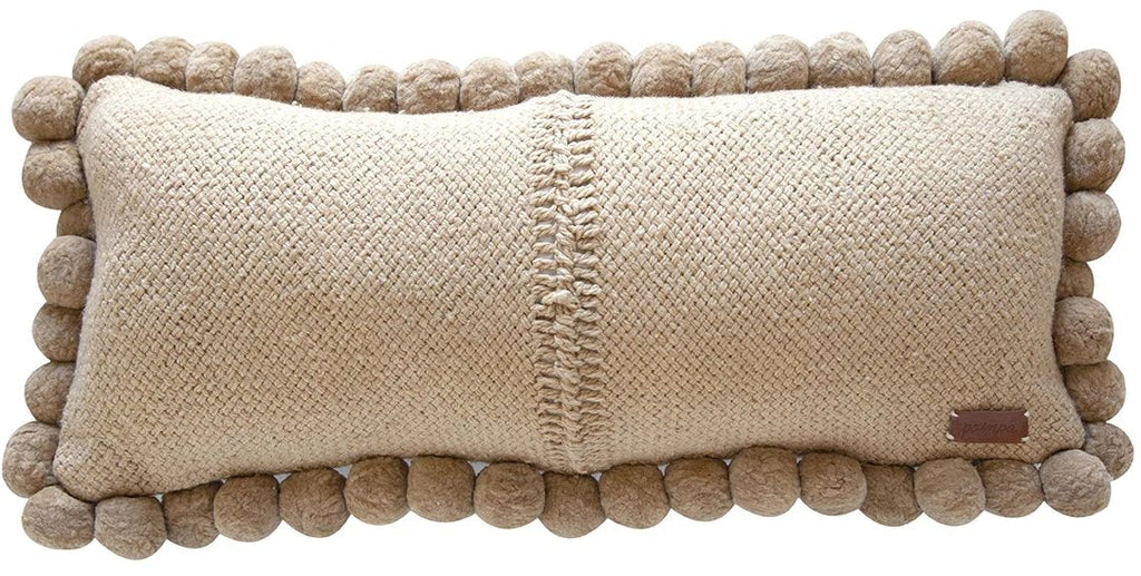 Almohadón Clásico Pom Pom Lumbar XL | Sand