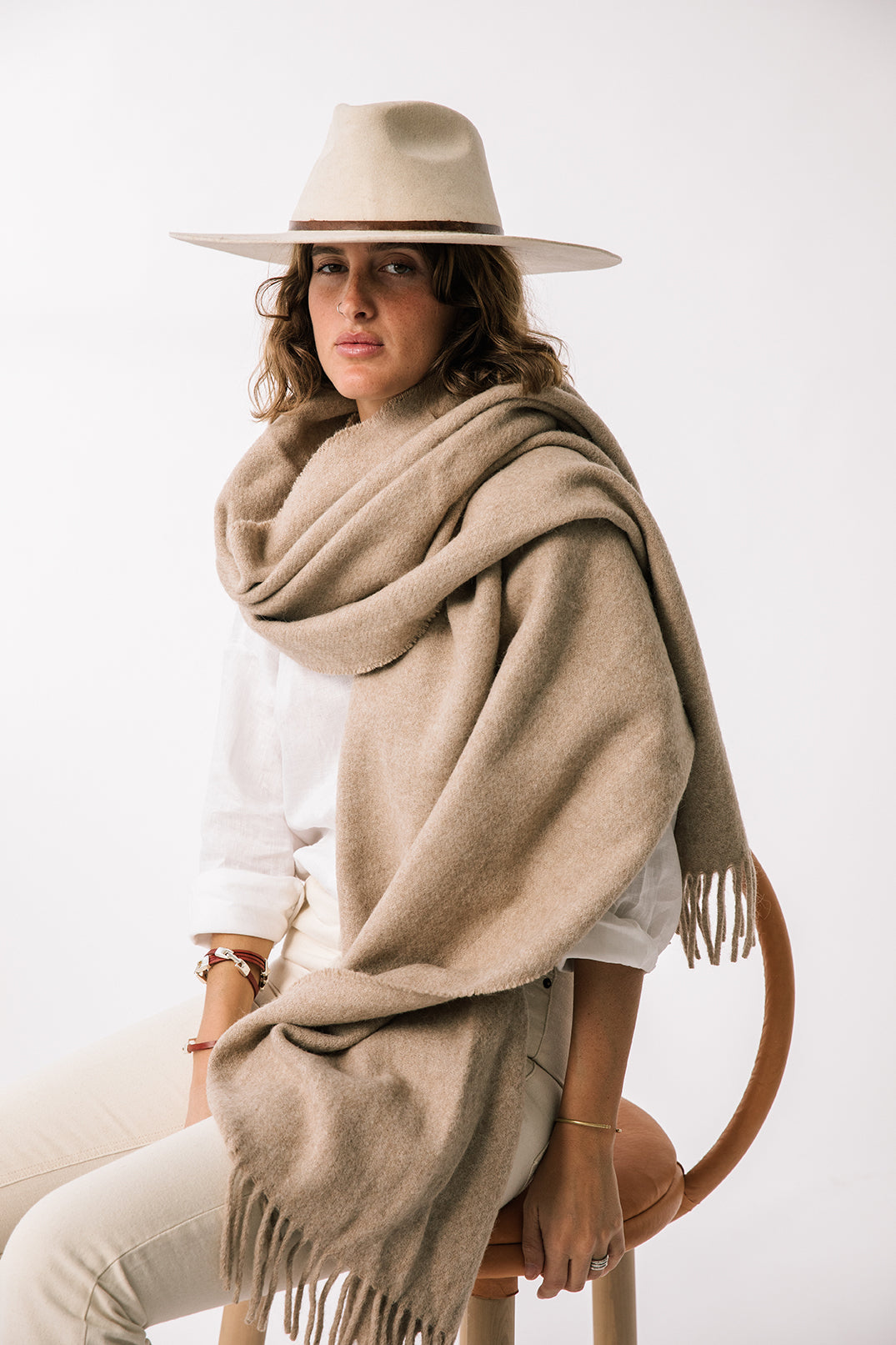 Pampa Oversized Scarf | Sand