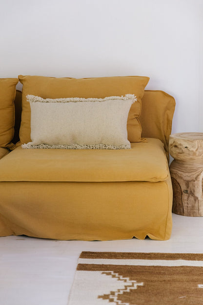 Almohadón Clásico Flecos Lumbar | Natural